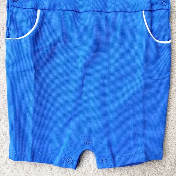 Bella Bliss Blue Baby Romper with snap closure - Picture 3 of 9